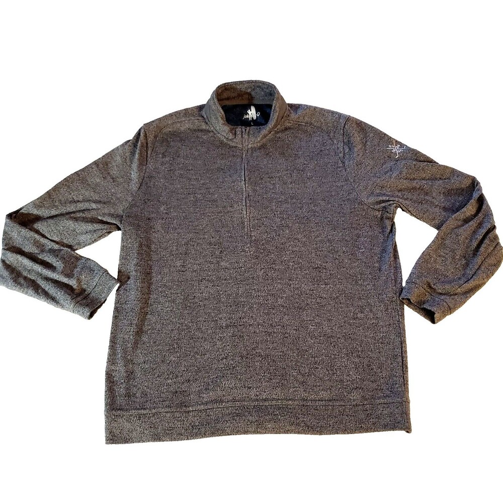 Johnnie O 1/4 Zip Mens L Gray Golf Pull Over Mock Neck Performance Outdoor